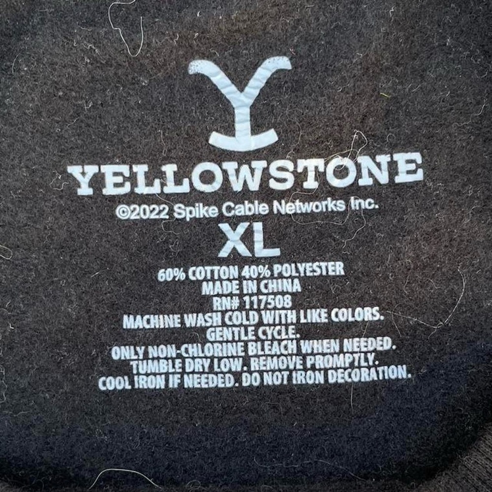 Black Yellowstone Dutton Ranch Cropped Sweatshirt - image 3